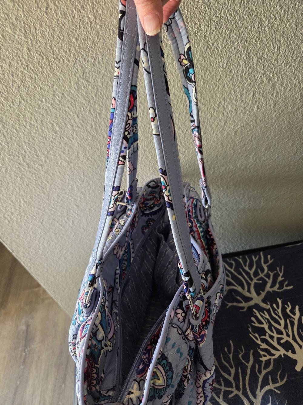 Vera Bradley Quilted Makani Paisley Glenna Satchel - Picture 8 of 10